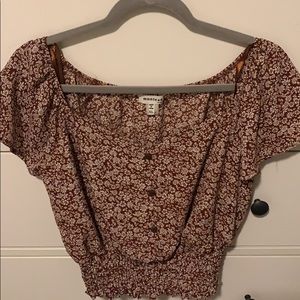 Super cute off the shoulder floral top